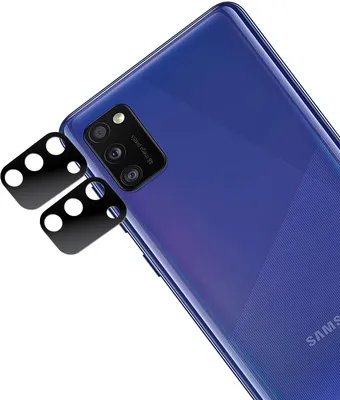 Obrázek produktu pro Ochrana fotoaparátu pro Samsung Galaxy A41 [2 kusy] Ochranná fólie na fotoaparát Průhledná fólie z tvrzeného skla Ochranná fólie proti poškrábání zadního objektivu Ochranná fólie na objektiv Phonillico®