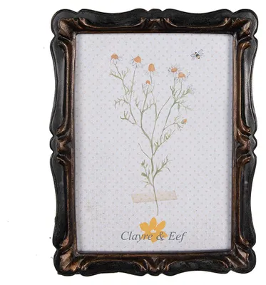 Obrázok produktu pre Clayre & Eef Rám na obraz 13x18 cm čierno-hnedý plast