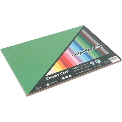 Image de Colortime Colortime carton de couleur, A4, 30 feuilles