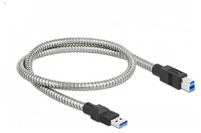 Image de Delock USB 5 Gbps Kabel Typ-A Stecker zu Typ-B Stecker mit Metallmantel 0,5 m