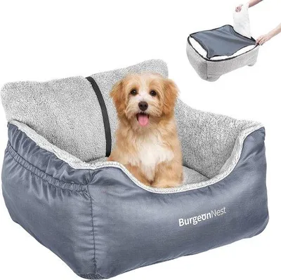 Immagine prodotto di Sedile per cani piccolo, lavabile, portatile, con vano portaoggetti
