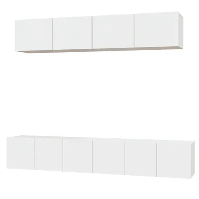Image de vidaXL Ensemble de 5 meubles TV blanc en bois composite