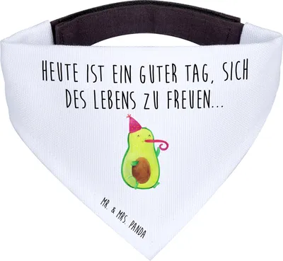 Produktbild von Mr. & Mrs. Panda Halstuch Für Hunde Avocado Feier - Weiß - Geschenk, Hund, Party, Fete, Feierlichkeit, Tuch, Schal, Geburtstag