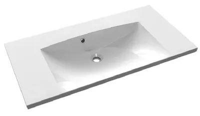 Obrázok produktu pre MARIA umývadlo z liateho mramoru 90x46cm, bez otvoru na batériu, biele