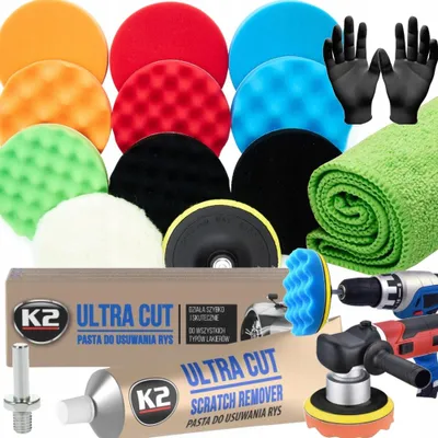 Immagine prodotto di K2 Composto Lucidante Ultra Cut + Set Di Spugne Lucidanti Per La Rimozione Dei Graffi