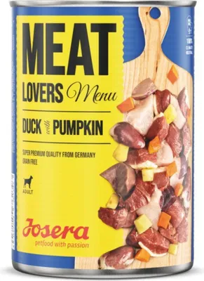 Zdjęcie produktu dla Hunde - Nassfutter JOSERA Meat Lovers Menü, Kaczka z dynią, 800 g