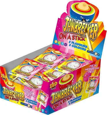 Produktbild von Zed Candy Jawbreakers Kaugummi am Stiel 15 Stück