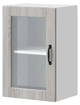 Produktbild von Tomostar Oberschrank für Küche, Hängeschrank, Küche, Wandschrank, mit Glastür, Portosonoma, grau, 40 x 31 x 60 cm