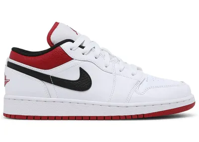 Productafbeelding van Jordan 1 Low Wit/Gym Red (GS) - EU 36