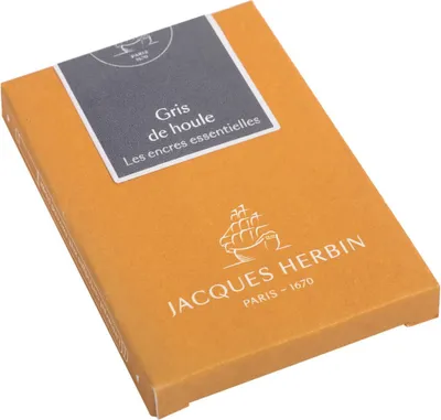 Produktbild von Jacques Herbin 4x 7 große Patronen (internationale Größe 1,35ml) Grau 11008JT