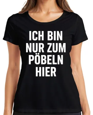 Obrázok produktu pre Tričko s nápisom "Len tu som, aby som provokovala. Sarkazmus, provokácia, humor." Čierne, veľkosť M