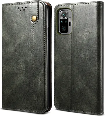 Image de Etui pour Xiaomi Redmi Note 10 Pro/Note 10 Pro Max, étui en cuir avec fonction stand vert