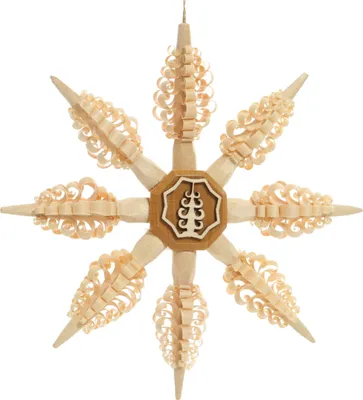 Immagine prodotto di Immagine decorativa a forma di stella di Natale con pigne, dimensioni 13,5x2x13,5 cm, NUOVA