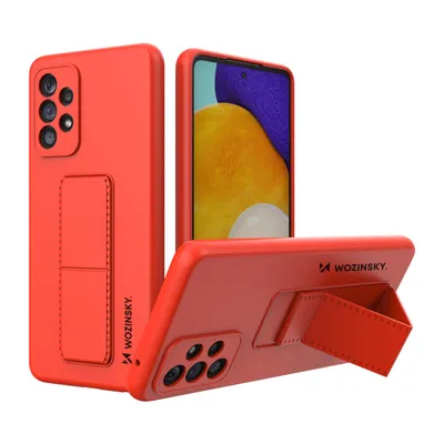 Produktbild von Wozinsky Kickstand Case Silikonhülle mit Ständer für Samsung Galaxy A73 rot