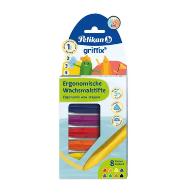 Zdjęcie produktu dla Pelikan 700832 8 kredek woskowych griffix® w różnych kolorach(T)