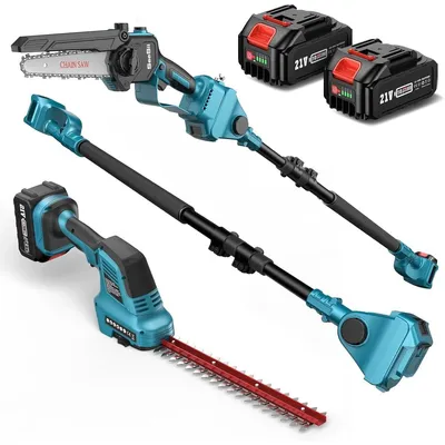 Immagine prodotto di Tagliarami a batteria telescopico - 6 in 1 - 880 W - 2 batterie - Set