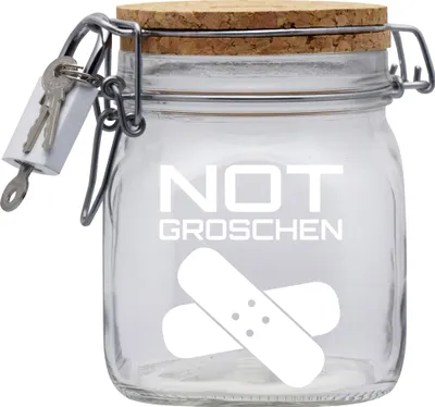 Produktbild von Spardose Geld Geschenk Ideen Not Groschen Transparent Größe M 0.75 Liter