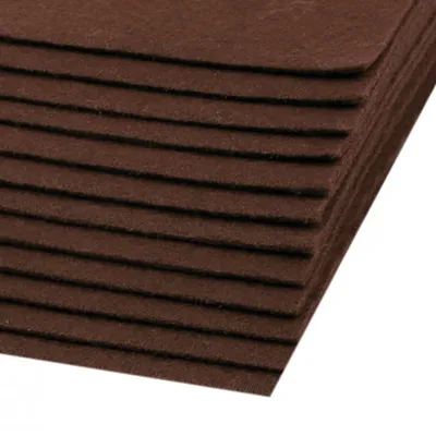 Produktbild von Bastelfilz 1 Bogen 20x30cm, 1,5-2mm stark, 300g/m² feste Qualität, 20 Farben, Farbe:schokobraun
