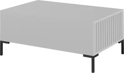 Produktbild von Couchtisch Kaffetisch mit Schublade LANDO 5 Lamellen Wohnzimmer Weiß