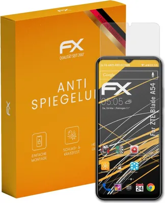 Produktbild von atFoliX FX-Antireflex 3x Schutzfolie kompatibel mit ZTE Blade A54 Displayfolie