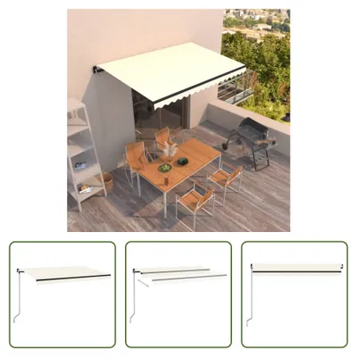 Produktbild von The Living Store Markise Manuell Einziehbar 400x350 cm Creme