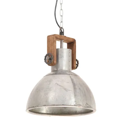 Produktbild von vidaXL Hängelampe Industriestil 25 W Silbern Rund 30 cm E27