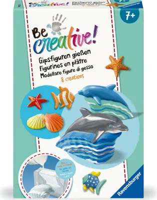 Produktbild von Bastelset DIY Gipsfiguren gießen Delfine Ravensburger 25535