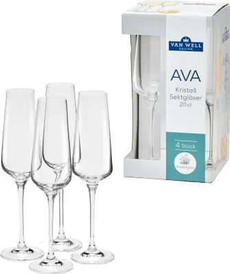 Zdjęcie produktu dla VAN WELL Sektglas "Ava" 4er Karton 802363 4009290183185