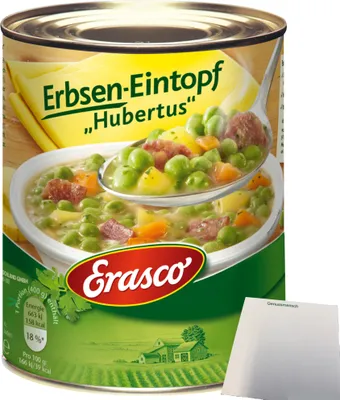 Produktbild von Erasco Erbsen-Eintopf Hubertus 1er Pack (1x800g Dose) + usy Block