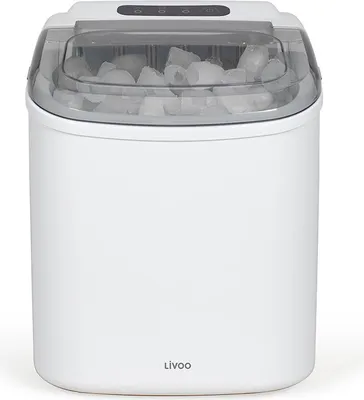 Produktbild von Eiswürfelmaschine DOM484 mit 1,2 L Wassertank, 12 kg Tageskapazität und Selbstreinigung