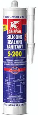 Produktbild von Sanitär-Silikon Weiß S-200 Acryl GRIFFON Kartusche 300 ml - 1249326