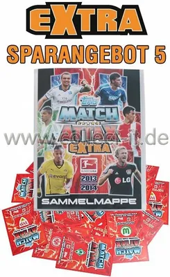 Produktbild von Match Attax EXTRA - Spar 5 - Komplettsatz + Sammelmappe LEER - Saison 13/14