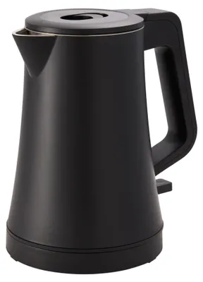 Wasserkocher doppelwandig 0,6 L Schwarz 360° Basis