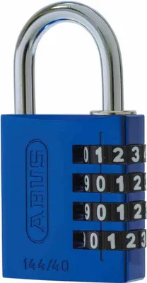 Produktbild von ABUS Zahlen-Vorhangschloss 144/40 Lock-Tag Aluminium, blau