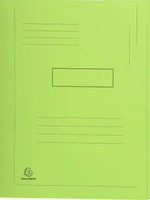 Image de Exacompta 50x Chemise imprimée à 2 rabats 290g/m2 24x32cm Vert vif 445013E