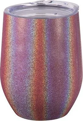 Produktbild von Edelstahlbecher für Sublimation mit Glitzer-Effekt in 360ml - RED