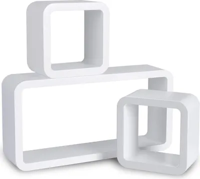 Produktbild von WOLTU Wandregal Cube Regal 3er Set, Hängeregal, Weiß