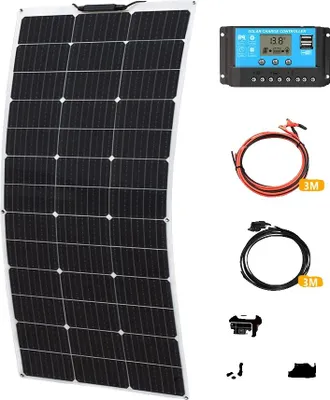 Obrázek produktu pro Flexibilní solární panel, vysoká účinnost, univerzální kompatibilita, 12V 150W solární sada