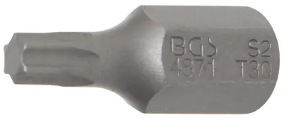 Immagine prodotto di BGS 4871 | Bit | Lunghezza 30 mm | Esagono esterno 10 mm (3/8") | Profilo a T (per Torx) T30 | Lunghezza 30 mm