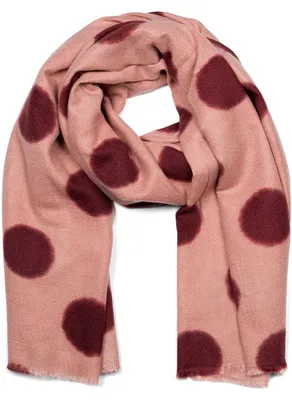 Produktbild von styleBREAKER Damen XL Web-Schal mit Punkte Muster und kurzen Fransen, gepunktet, warm Winter weich, Stola 01017144