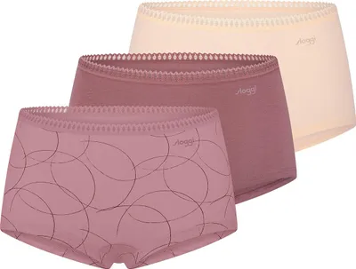 Produktbild von sloggi 3er Pack GO Crush Short Slip Komfortabel und atmungsaktiv, Zierborte am Bund, Im praktischen Mehrfachpack