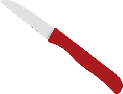 Produktbild von Küchenmesser mit Kunststoffgriff, 7,5 cm, rot/silber