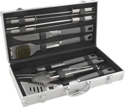 Zdjęcie produktu dla Cattara 13106 - Zestaw narzędzi do grillowania GREY LINE 11 szt. etui ALU