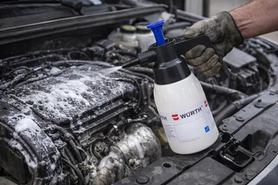 Produktbild von WüRTH Pumpsprühflasche für alkalische Reiniger pH 7,5–12 | ergonomischer Sprühzerstäuber | beschriftbar