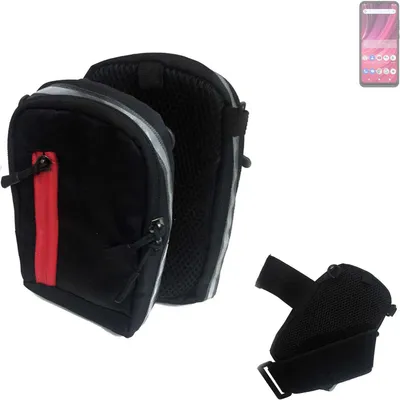 Produktbild von K-S-Trade Outdoor Gürteltasche Holster Umhängetasche kompatibel mit BLU S91 Pro schwarz Handy Tasche Case travelbag Schutz Hülle Handy Hülle