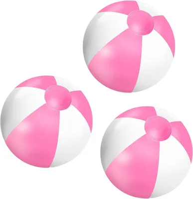 Produktbild von Aufblasbare Strandballen Set von 3, 40 cm, PVC Wasserbälle für Strand, Schwimmbad, Party
