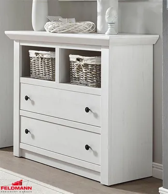 Produktbild von Landhaus Kommode Sideboard  Westerland 105cm pinie weiß