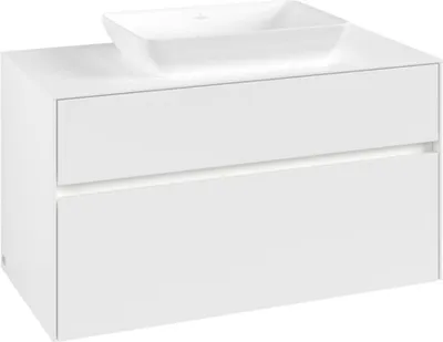Produktbild von V&B Waschtischunterschrank Collaro 100x54,8x50cm, WT mi, LED 7,3 W, wh. ma