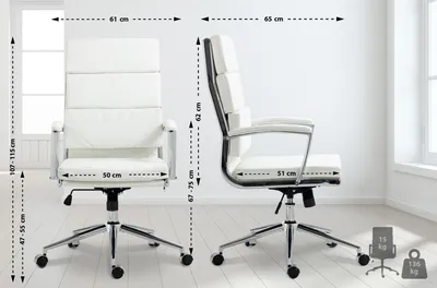 Produktbild von Bürostuhl HLO-CP168 Kunstleder weiß