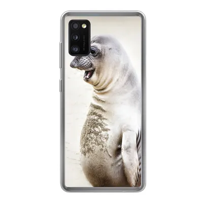 Produktbild von MuchoWow® Handyhülle Schutzhülle Hülle für Samsung Galaxy A41 Seeelefant - Lustig - Lachen - Kinder - Jungen - Mädchen - Kinder Silikon Softcase Handy Hülle - Mobiltelefon